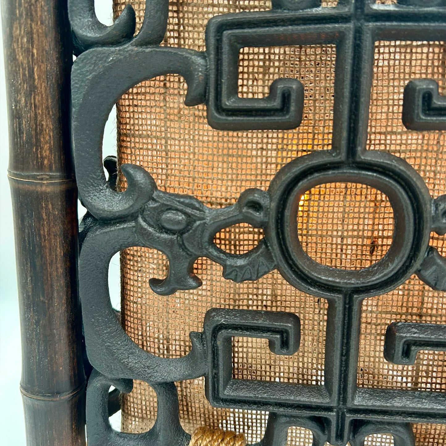 Tiki Breezeway Dragon Tile Bamboo Pendant Lamp