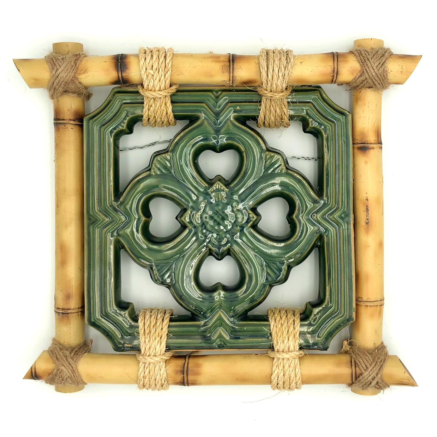 Tiki Jade Breezeway Tile Bamboo Wall Hanging