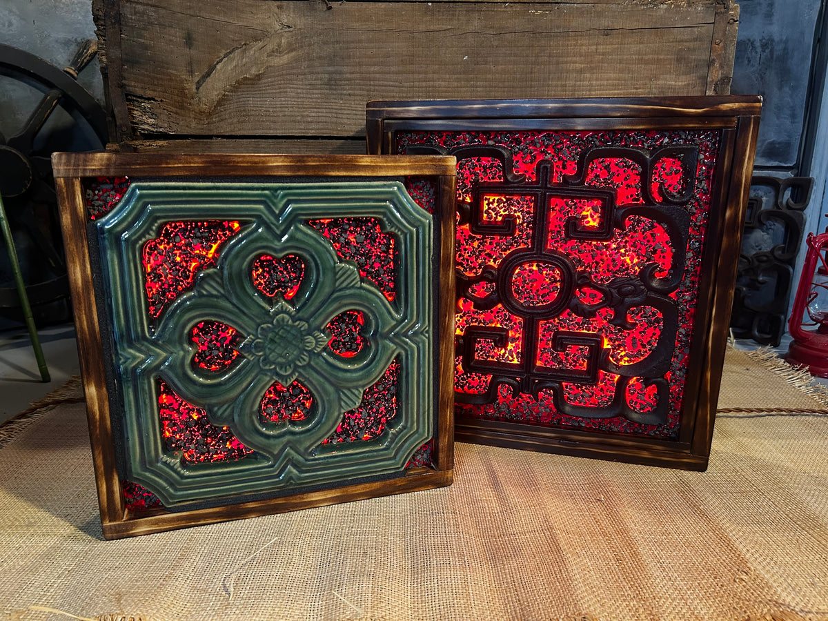 Ember Tile Wall Light - Jade Or Dragon