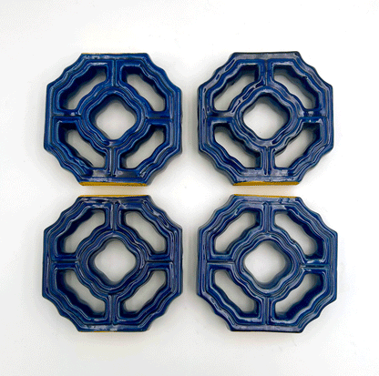 Tiki Jade Breezeway Mini Tiles, Set of Four