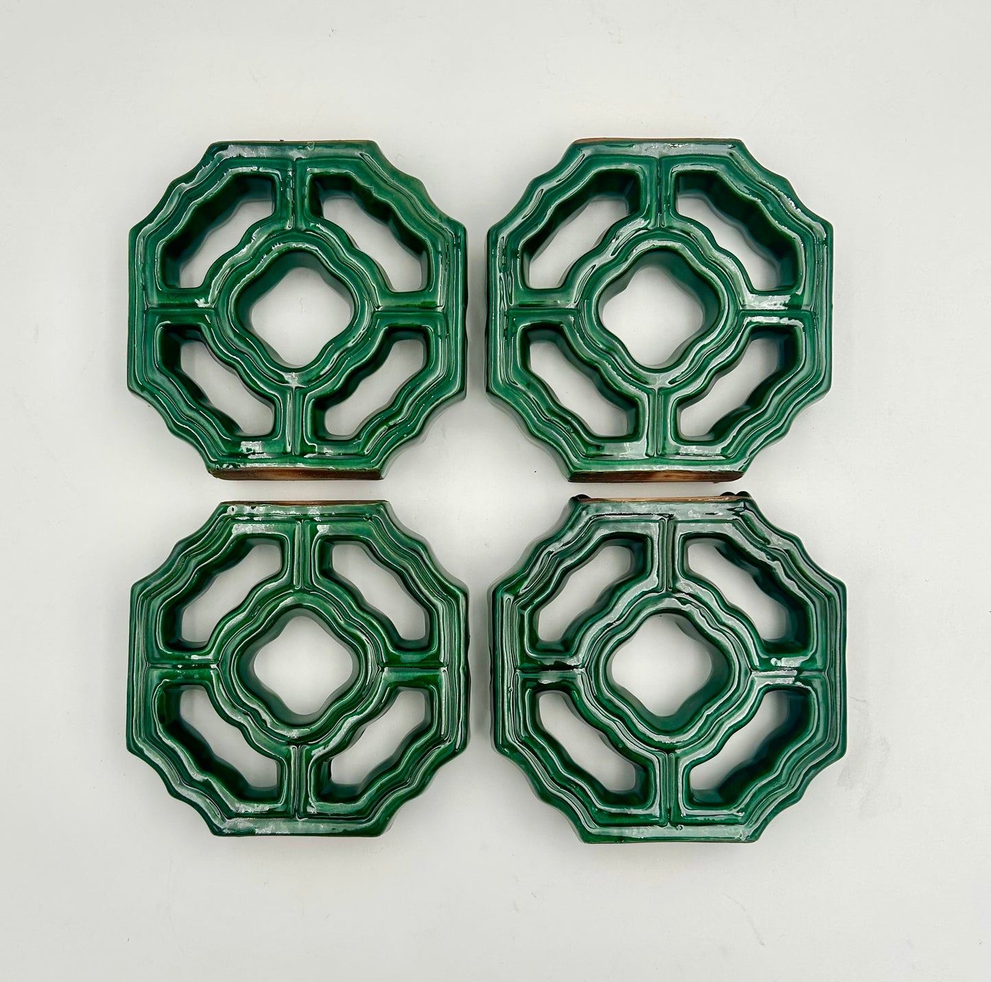 Tiki Jade Breezeway Mini Tiles, Set of Four