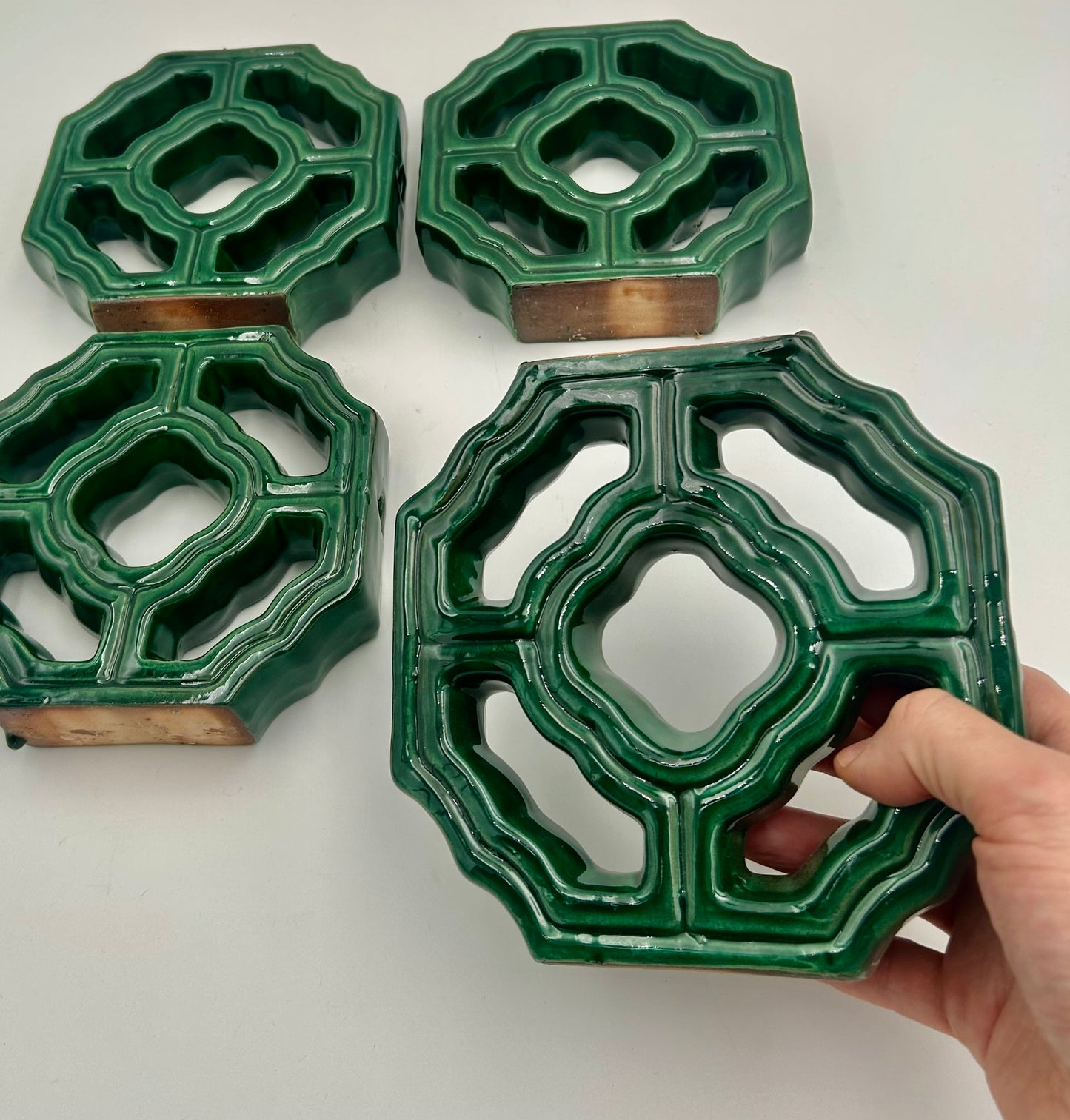 Tiki Jade Breezeway Mini Tiles, Set of Four