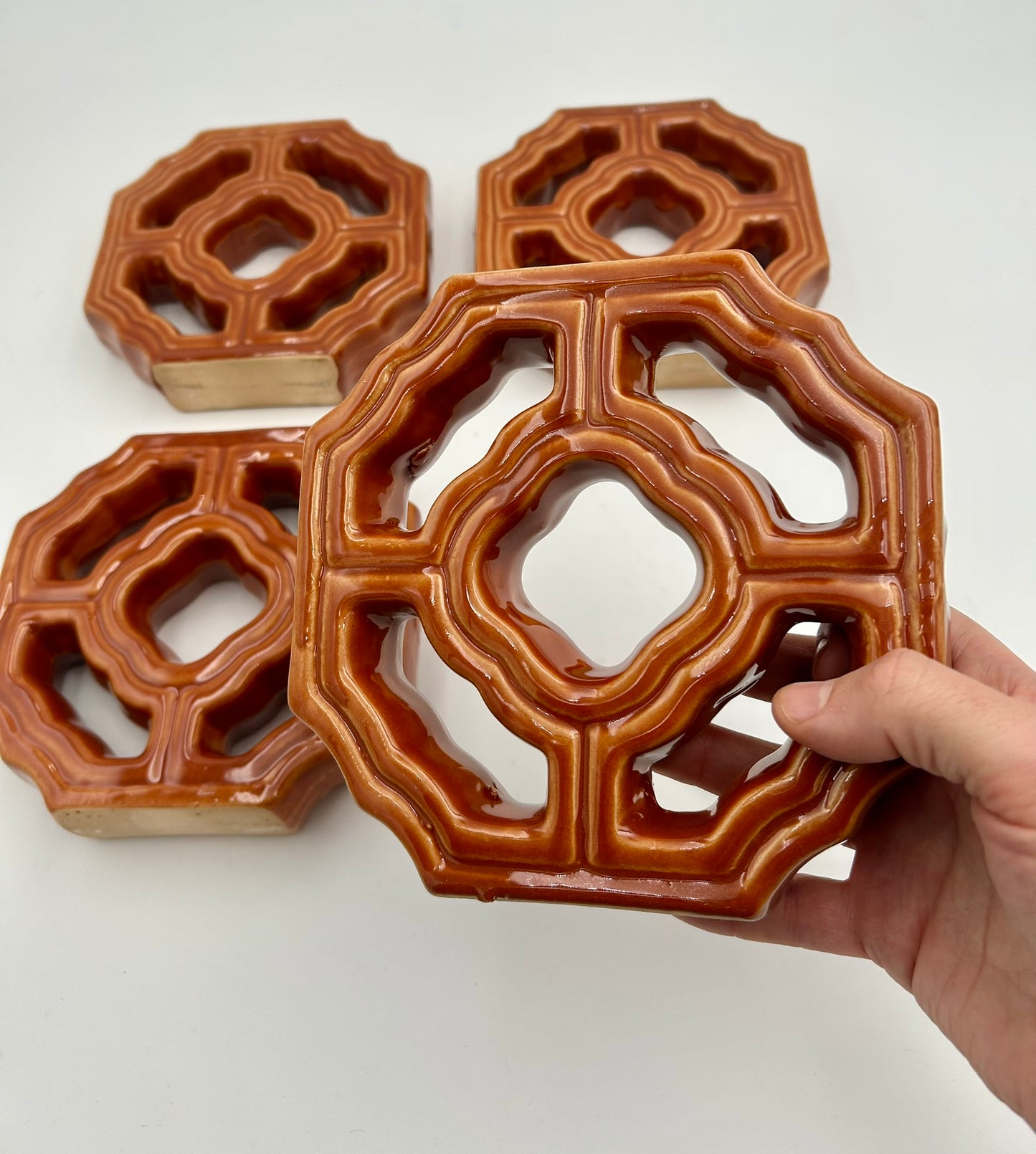 Tiki Jade Breezeway Mini Tiles, Set of Four