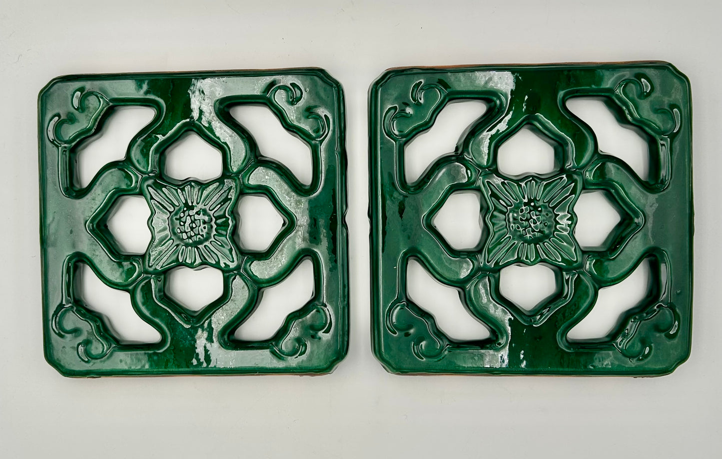Tiki Jade Breezeway Tile Set of Two, Classic Jade