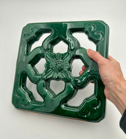 Tiki Jade Breezeway Tile Set of Two, Classic Jade