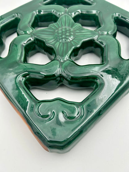 Tiki Jade Breezeway Tile Set of Two, Classic Jade