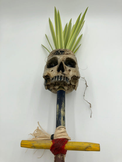 Tiki Tribal Skull Staff