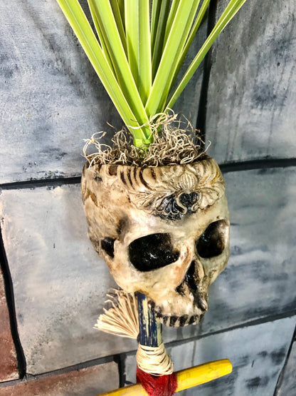 Tiki Tribal Skull Staff