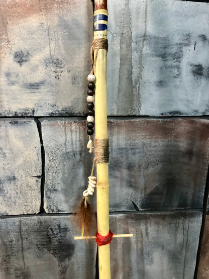 Tiki Tribal Skull Staff