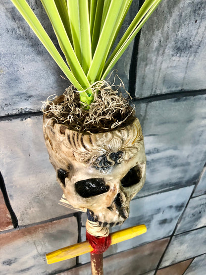 Tiki Tribal Skull Staff