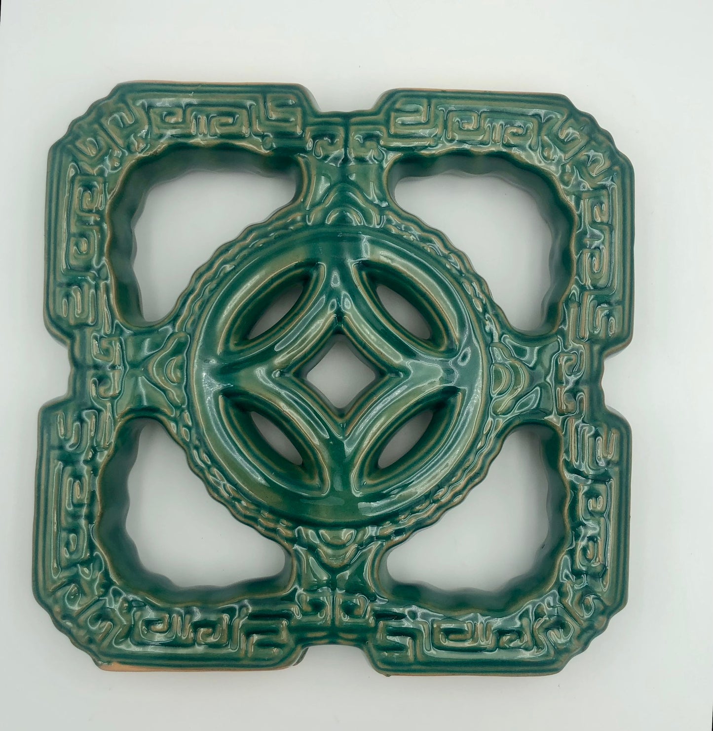 Tiki Jade Breezeway Tile Set of Two, Turquoise