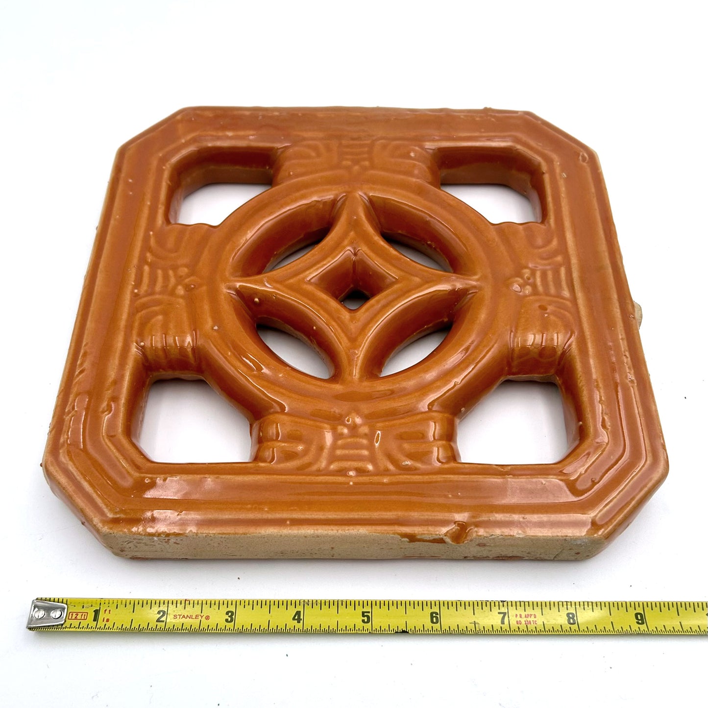 Tiki Jade Breezeway Tile Set of Two, Orange