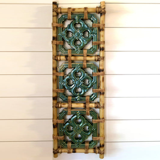 Tiki Jade Breezeway Tile Bamboo Wall Hanging