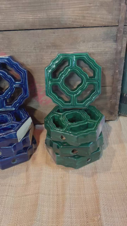 Tiki Jade Breezeway Mini Tiles, Set of Four