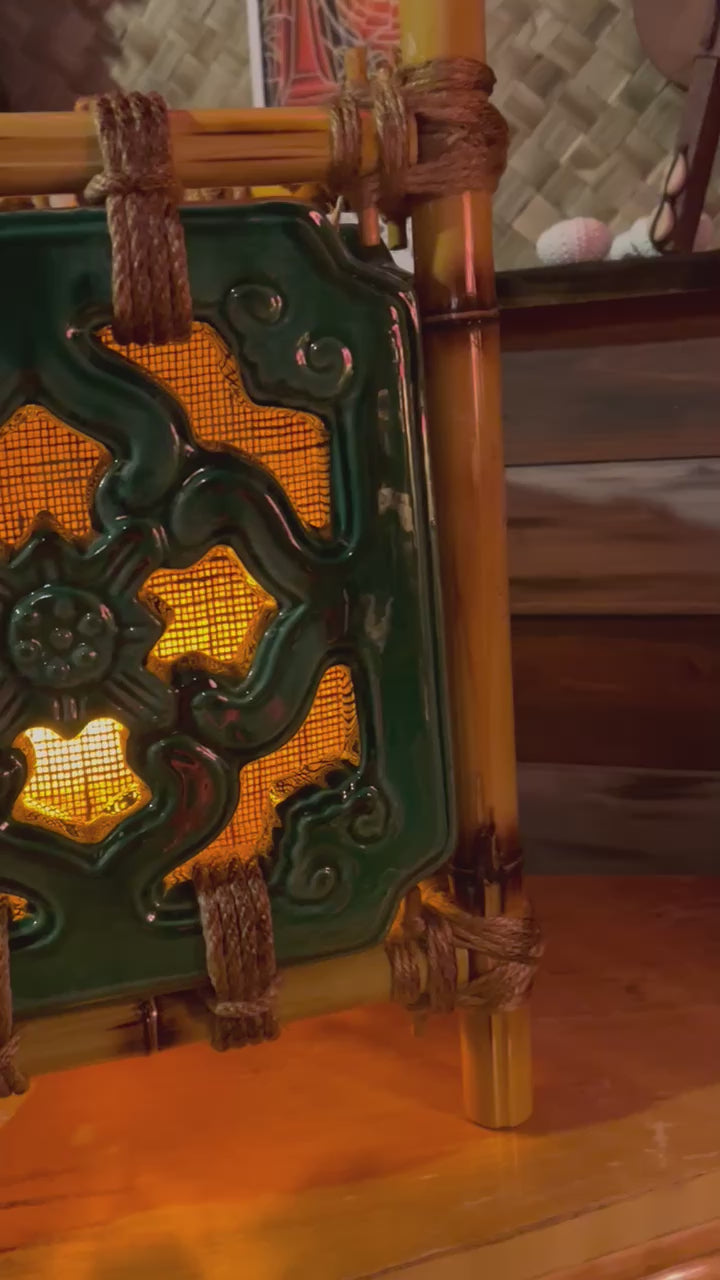 Tiki Jade Breezeway Tile Bamboo Table Lamp – Stroud's Specifics